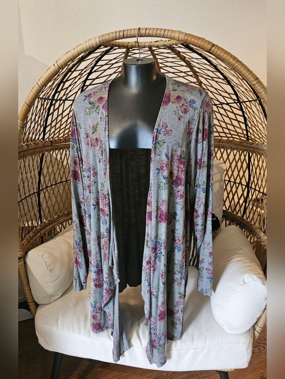 Torrid Open Front Floral Cardigan